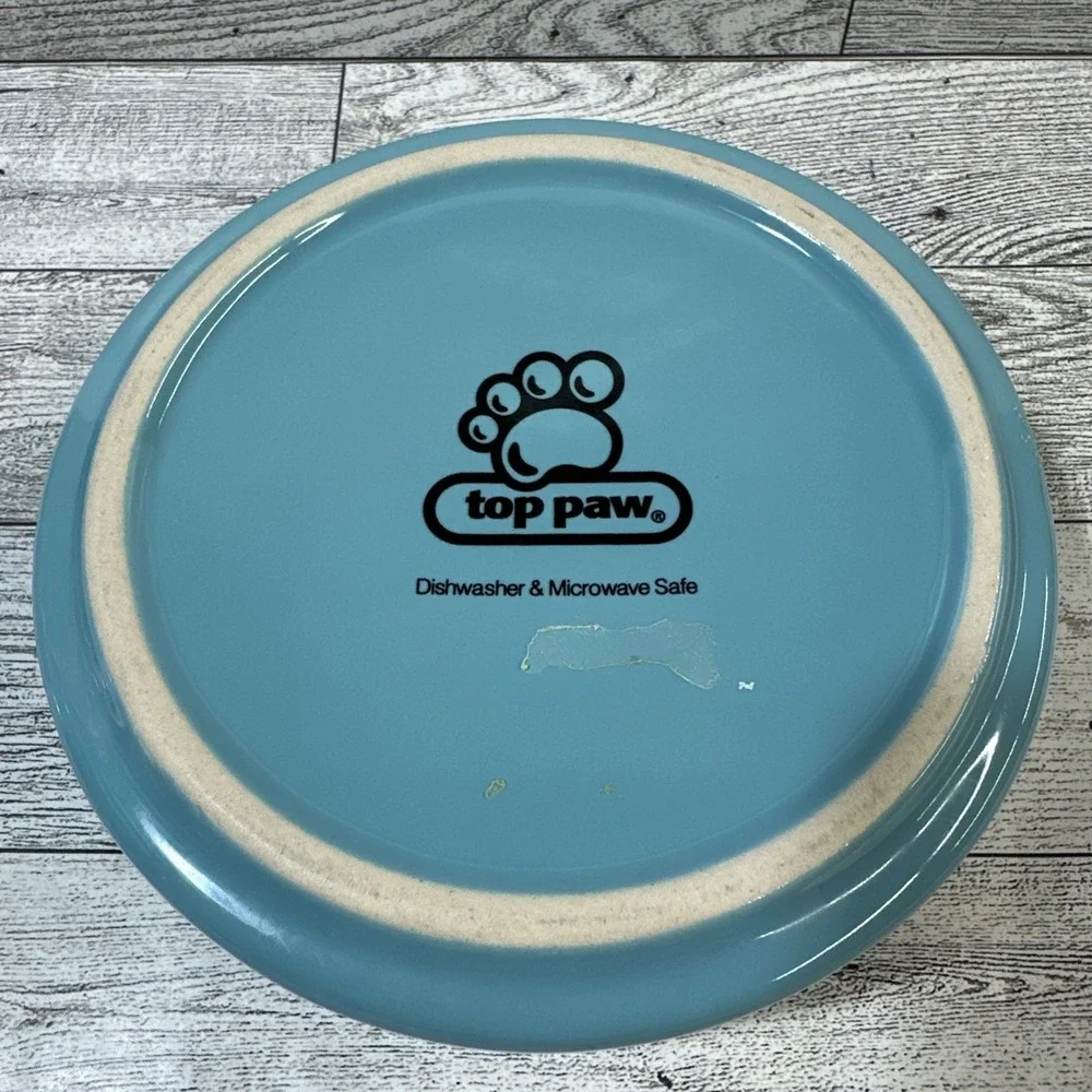 TOP PAW Ceramic Pet Food Or Water Dish 5.25x1.75